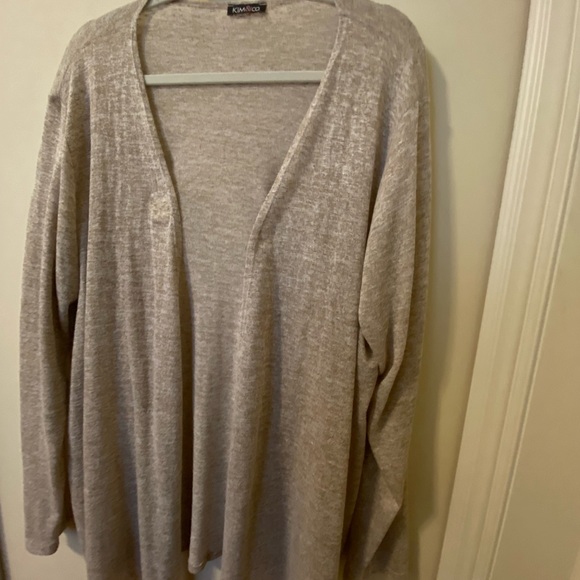 Light cardigan in beige in Large size - Picture 2 of 5